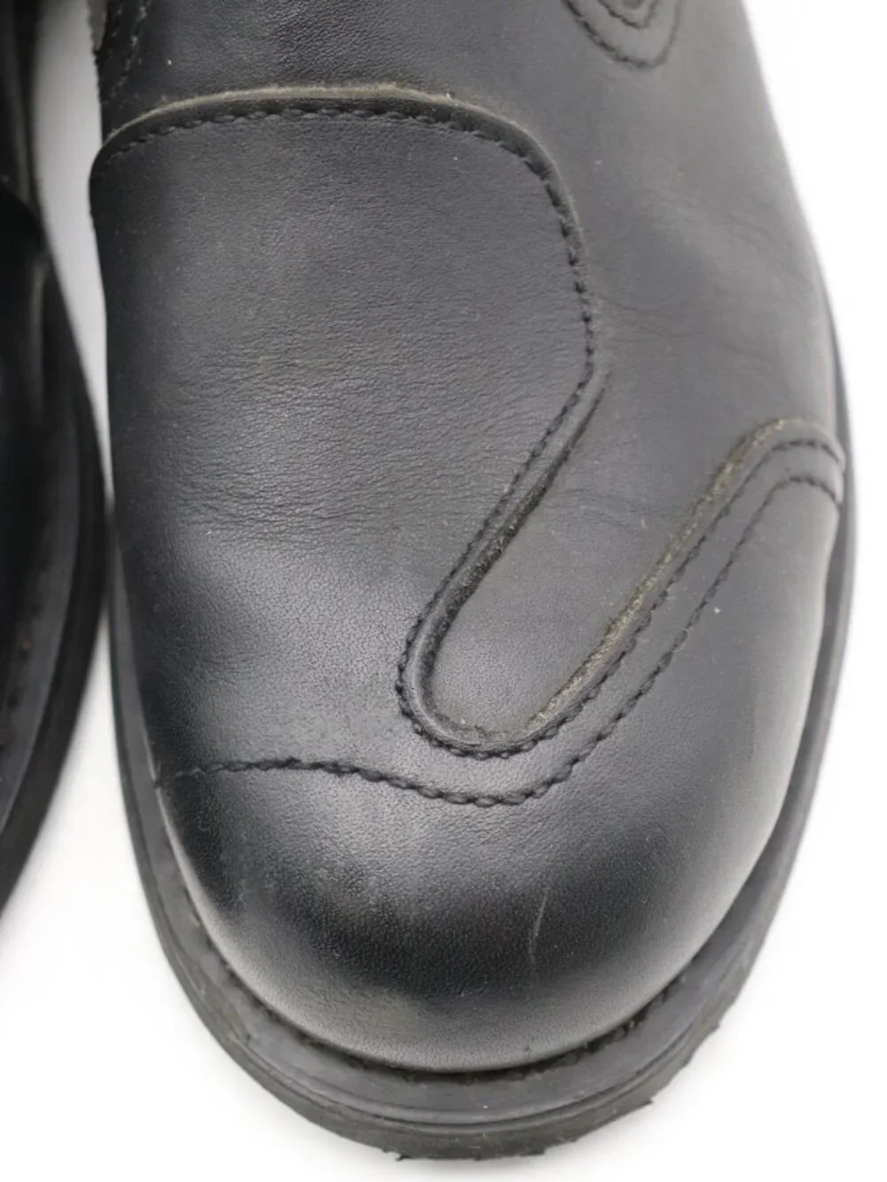 Harley Davidson Men's size 8.5 Black Leather Moto Riding Buckle Boots 95240